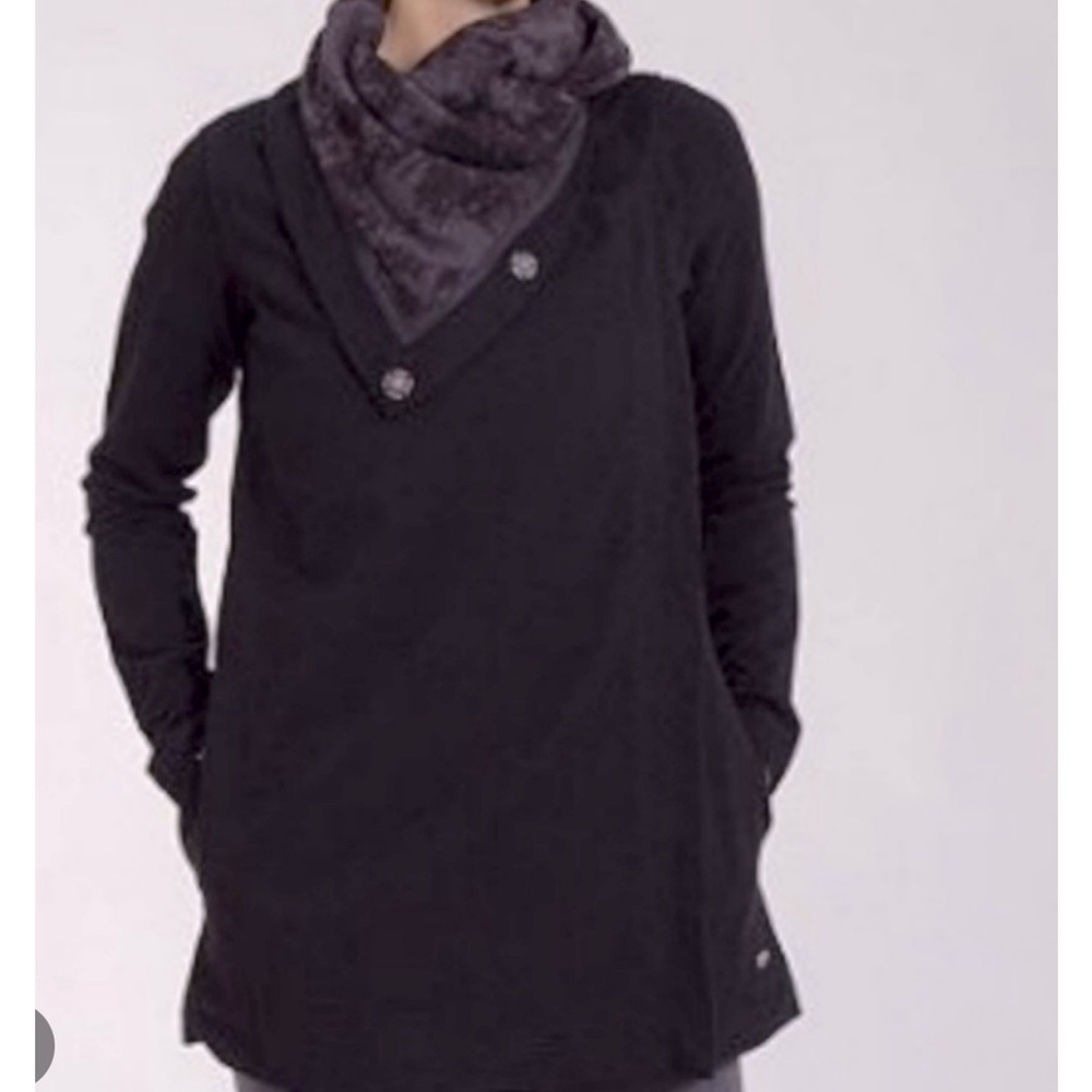 Lululemon Savasana Wrap Jacket Snaps Pockets Cardigan Cotton Oversized Stretch S